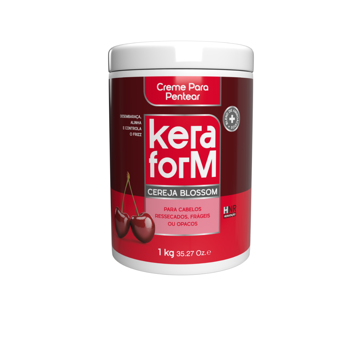 KERAFORM Cherry Blossom Styling Cream 1000g كيرافورم كريم تصفيف الشعر برائحة زهر الكرز