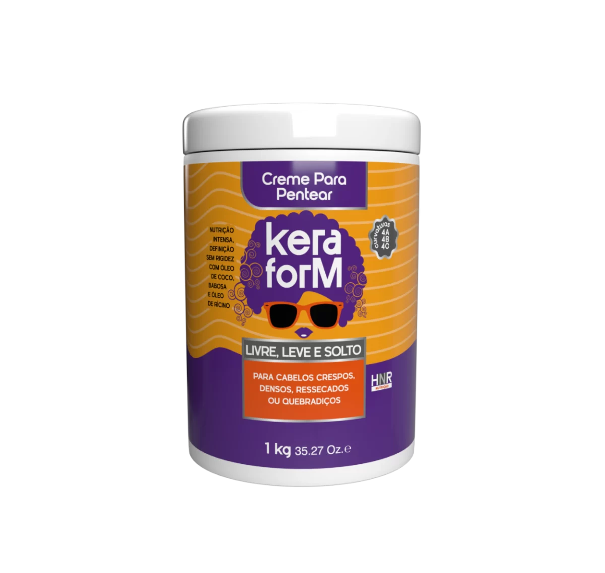 KERAFORM Livre, Leve E Solto Creme Para Pentear 1000g كيرافورم كريم تصفيف خفيف ومنسدل خالٍ من الغلوتين