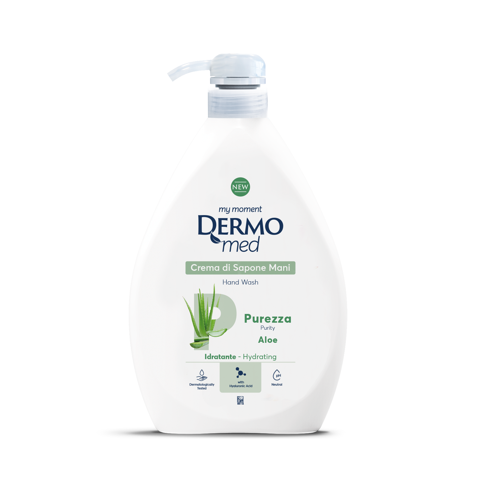 DERMOMED Crema Di Sapone Mani Hand Wash - Aloe ديرموميد صابون اليدين السائل يرطب البشرة و يجددها
