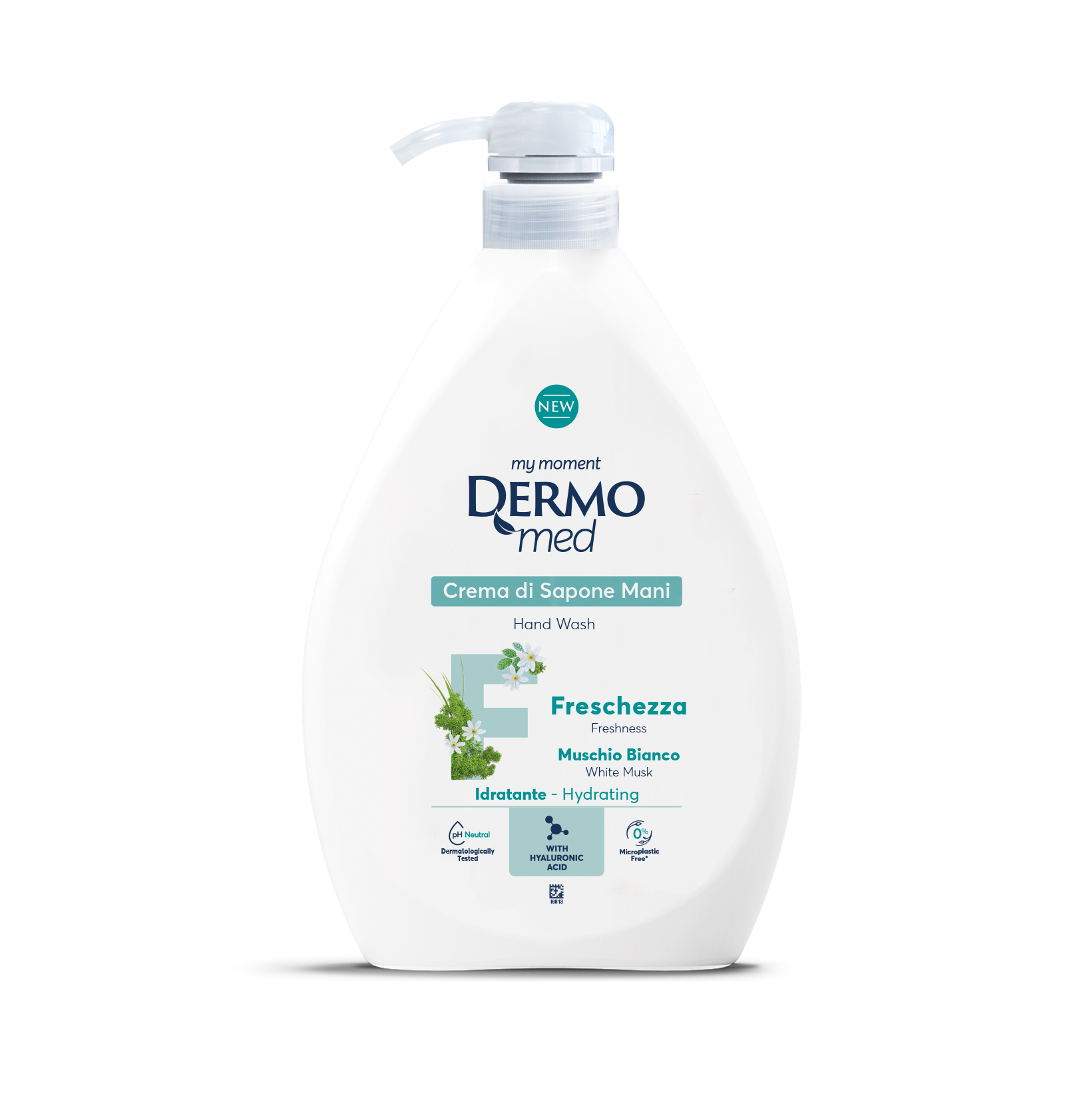 DERMOMED Crema Di Sapone Mani Hand Wash - White Musk ديرموميد غسول اليدين السائل بالمسك الأبيض
