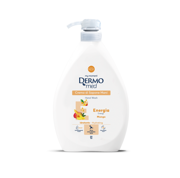 DERMOMED Crema Di Sapone Mani Hand Wash 1000ml - MANGO ديرموميد صابون سائل بالمانجو للبشرة الحساسة