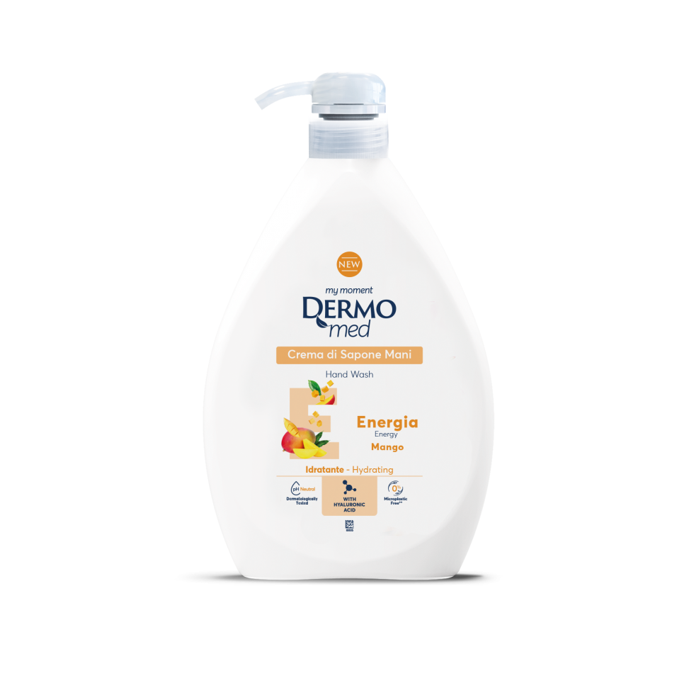 DERMOMED Crema Di Sapone Mani Hand Wash - MANGO ديرموميد صابون سائل بالمانجو للبشرة الحساسة