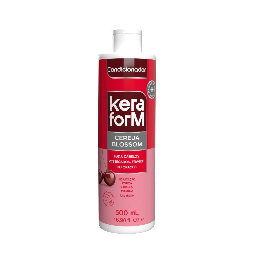 SKAFE KERAFORM Cereja Blossom Condicionodor 500ml كيرافورم بلسم برائحة زهر الكرز يرطب الشعر، يغذيه و يفك تشابكه