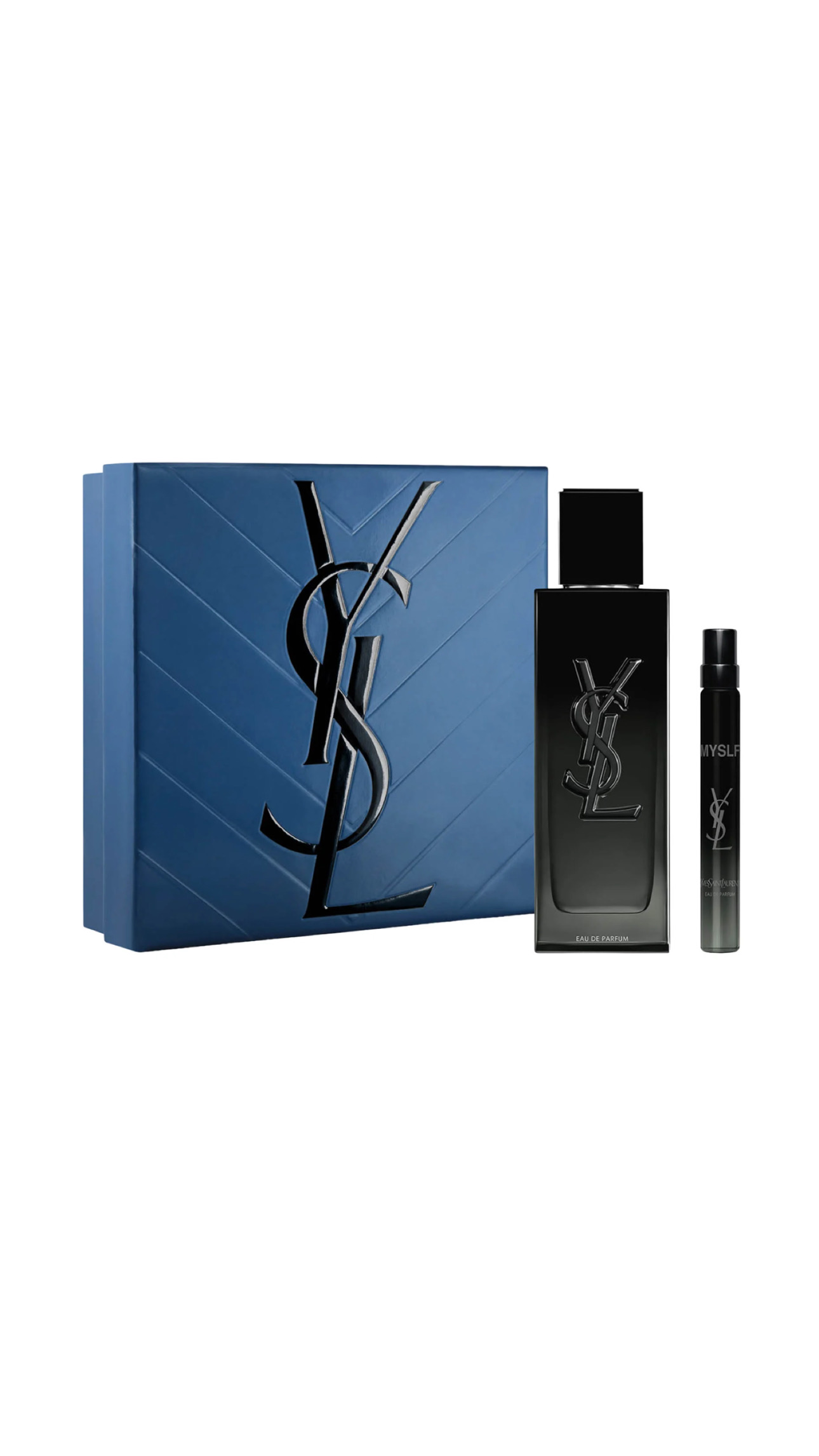(YVES SAINT LAURENT MYSLF EAU DE PARFUM SET (100ml,10ml إيڤ سان لوران بگج هدايا فاخر للرجال