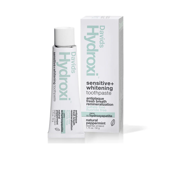 DAVIDS Hydroxi Sensitive + Whitening Toothpaste With Natural Peppermint 50g ديفيدز معجون للأسنان الحساسة مع توفير تبييض فعّال وحماية للأسنان  