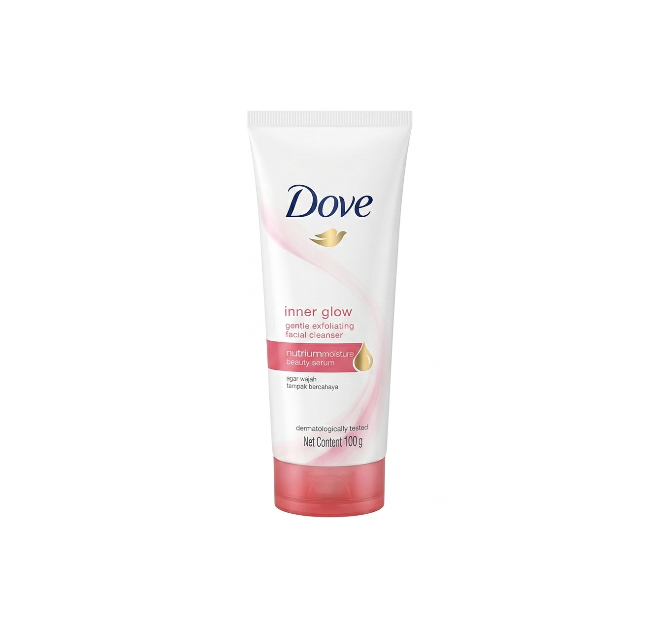 DOVE Inner Glow Gentle Exfoliating Facial CLeanser 100g دوف غسول وجه مقشر ينظف البشرة الدهنية بعمق ويزيل الزيوت
