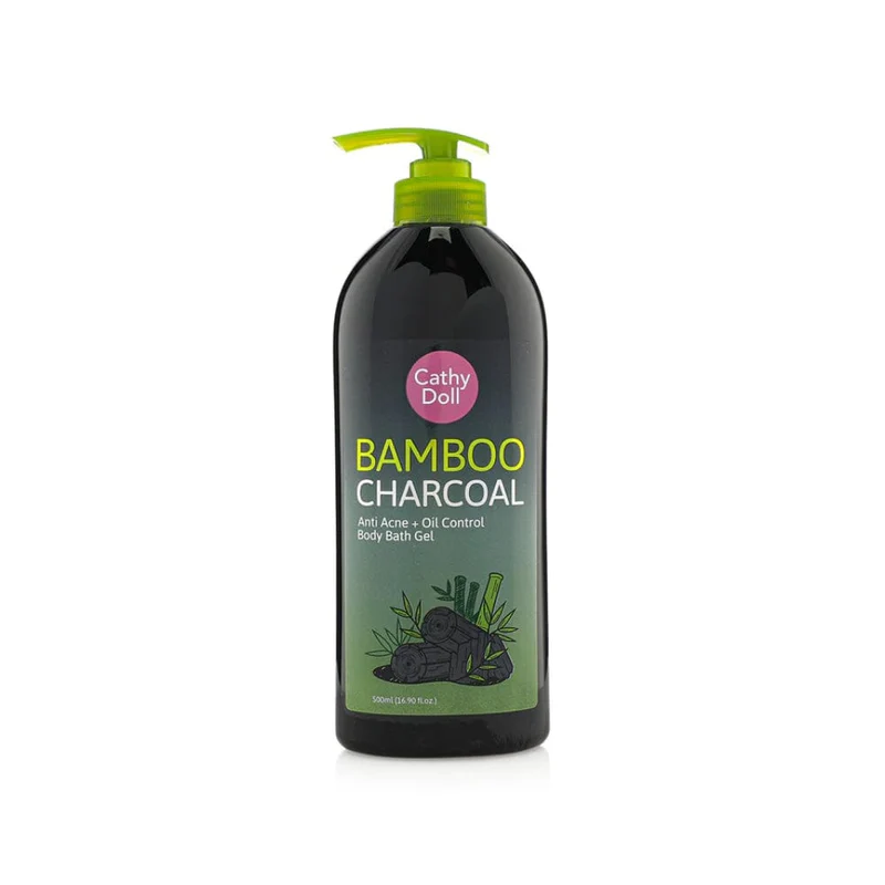 CATHY DOLL BAMBOO CHARCOAL ANTI ACNE + OIL CONTROL BODY BATH GEL كاثي دول غسول للجسم بخلاصة الفحم