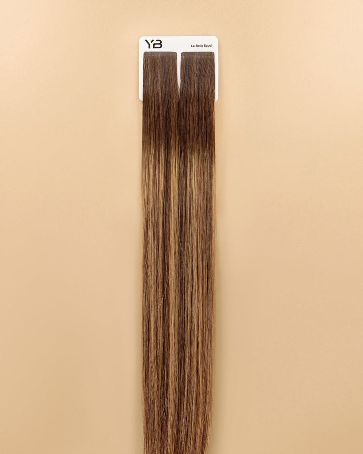 YOUMI BEAUTY La Belle Saudi – Tape-In Hair Extension يومي بيوتي اكستينشن شعر بدرجة بني داكن