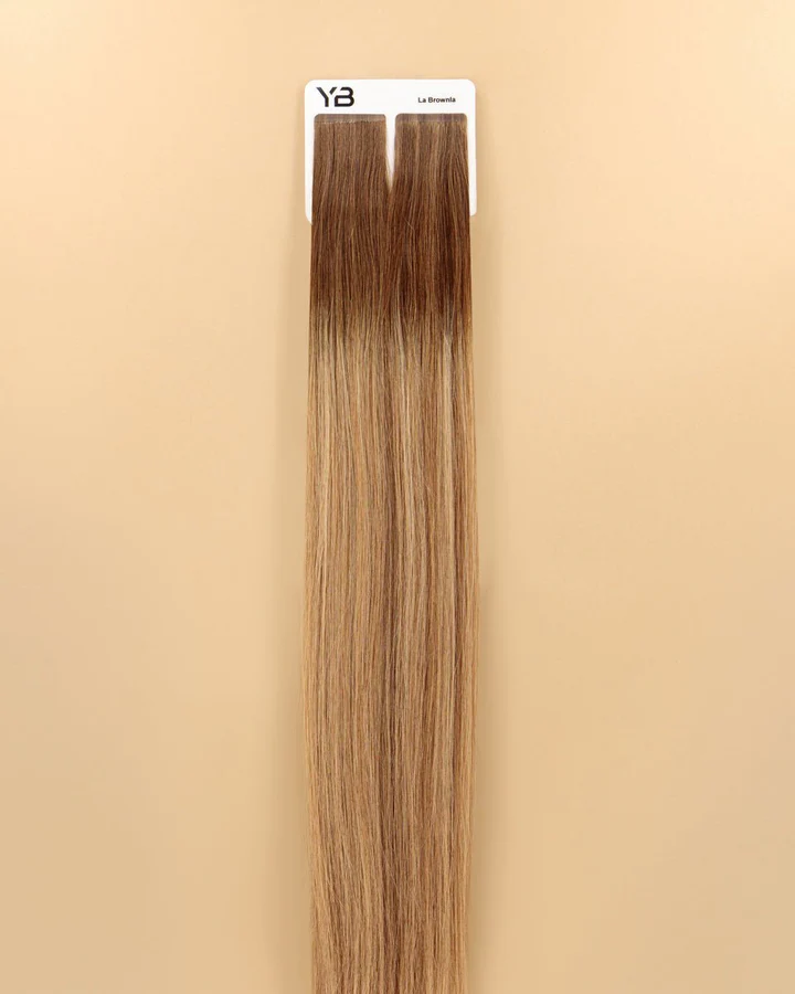 YOUMI BEAUTY La Brownla – Tape-In Hair Extension - New يومي بيوتي اكستينشن للشعر بدرجة البني المتوسط