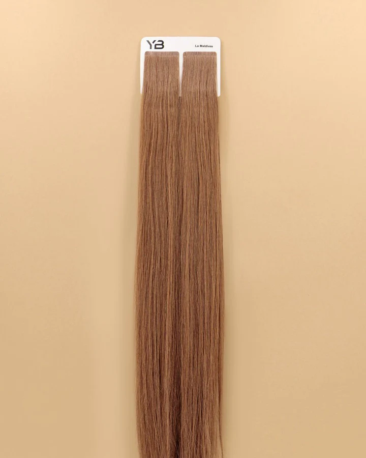 YOUMI BEAUTY La Maldives – Tape-In Hair Extension  -  New يومي بيوتي اكستينشن للشعر بدرجة الذهبي الفاتح