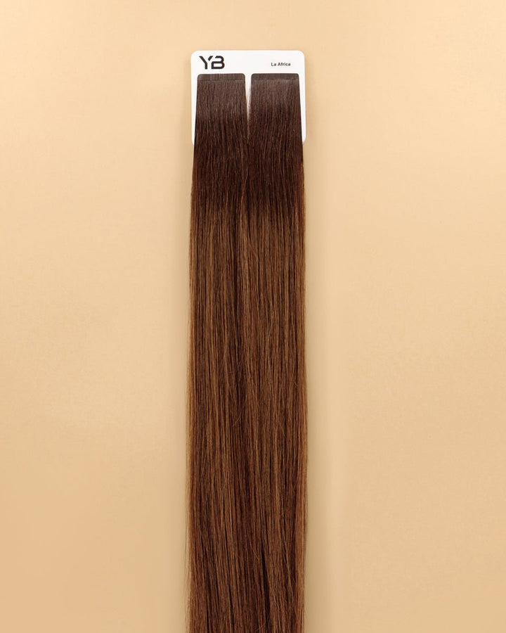 YOUMI BEAUTY La Africa– Tape-In Hair Extensionl يومي بيوتي اكستينشن للشعر بدرجة الاشقر الداكن