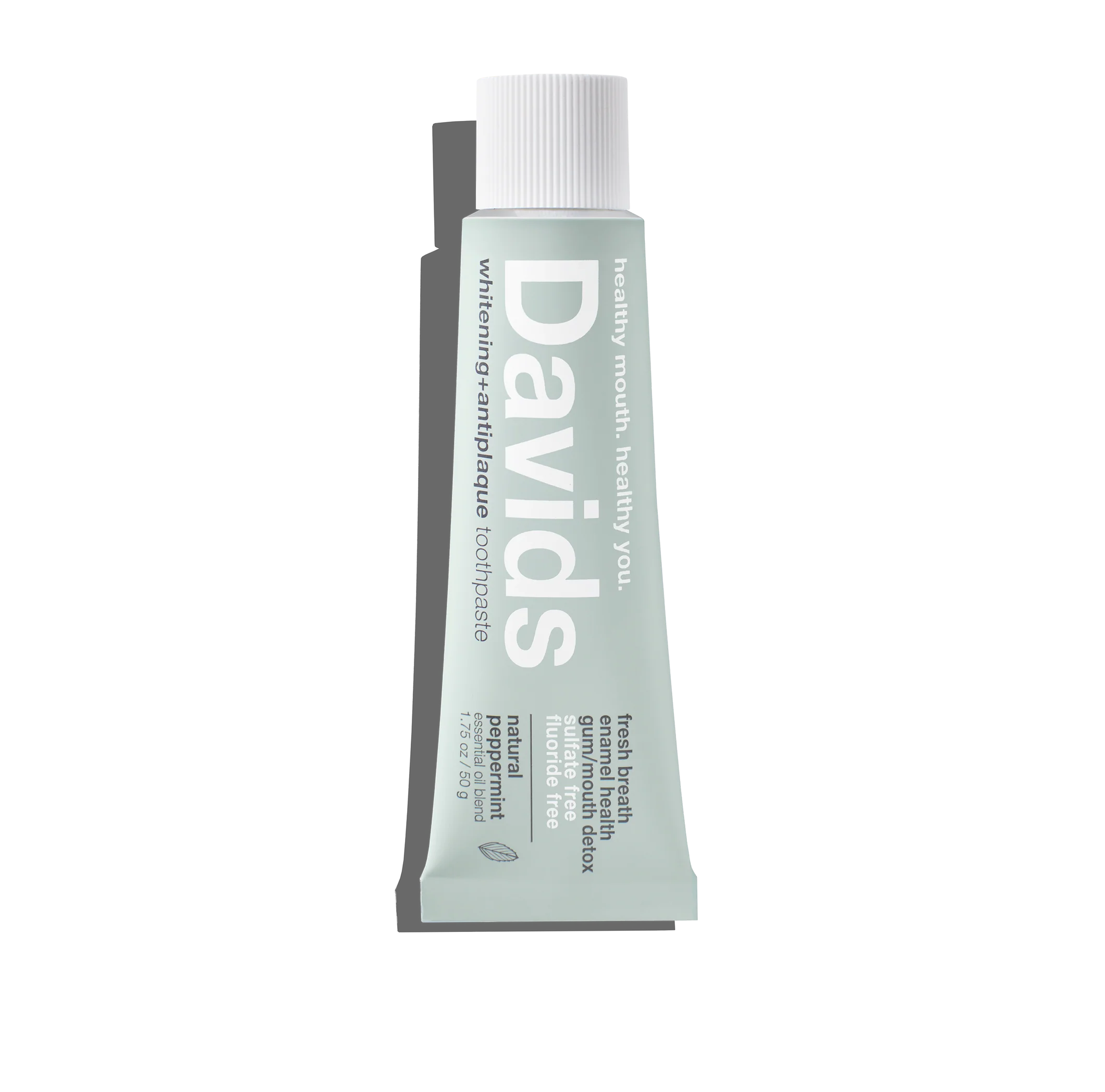 DAVIDS Premium Toothpaste With Natural Peppermint 50g ديفيدز معجون اسنان بالنعناع يقدم تظيفا عميقا و منعش 