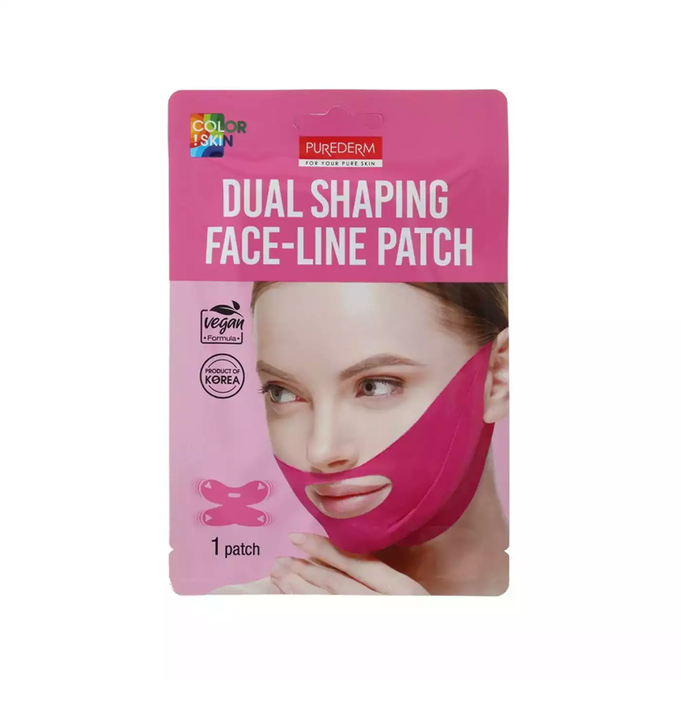 PUREDERM Dual Shaping Face-Line Patch بيورديرم ماسك الكولاجين لشد الوجه و ترطيب البشرة