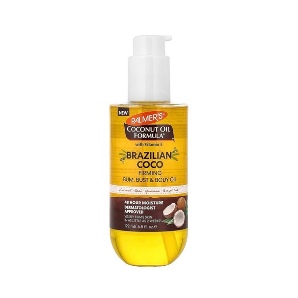 PALMER'S Coconut Oil Formula Brazilian Coco Firming Bum, Bust & Body Oil 192ml  بالمرز زيت جوز الهند يرطب ويشد نسيج الجسم المترهل 