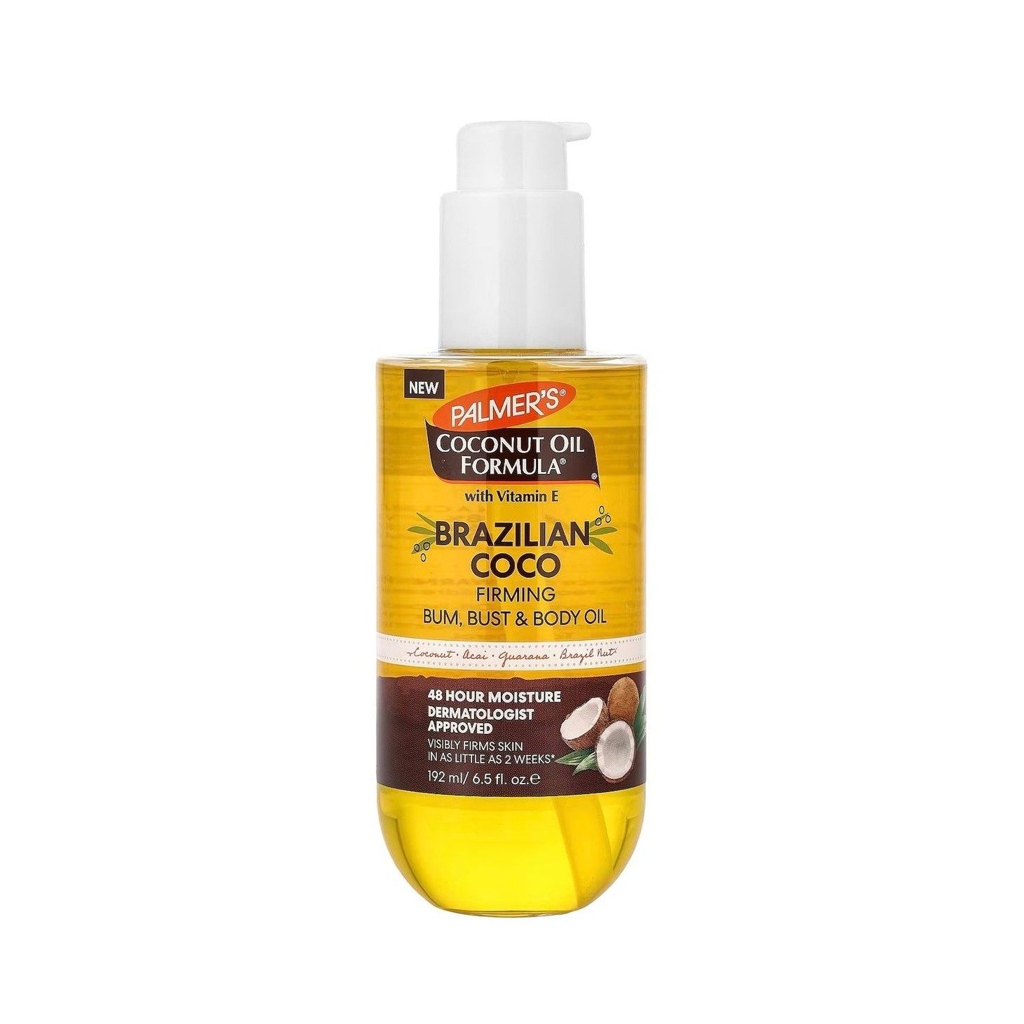 PALMER'S Coconut Oil Formula Brazilian Coco Firming Bum, Bust & Body Oil 192ml بالمرز زيت جوز الهند يرطب ويشد نسيج الجسم المترهل