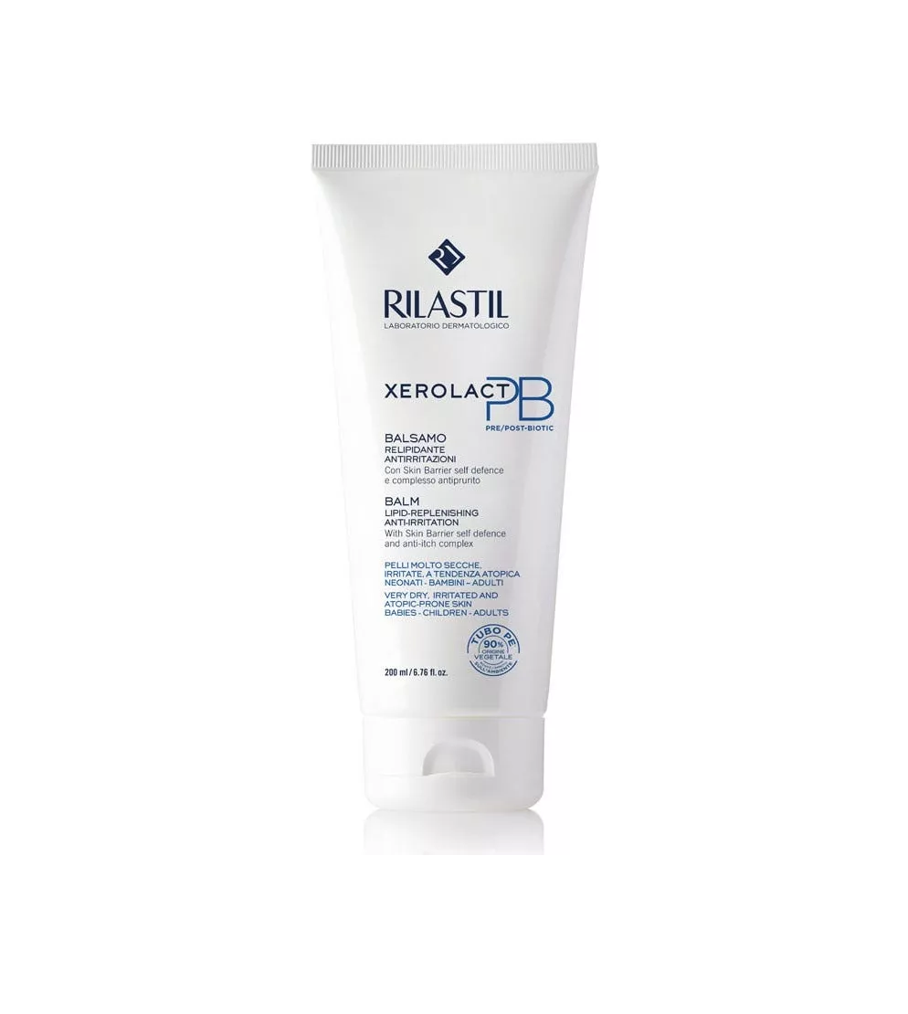 RILASTIL Xerolact PB Baume Reconstituant Lipidique Anti-Irritation - Lipid-Replenishing Anti-Irritation Balm 200ml ريلاستيل بلسم يرطب و يرمم حاجز البشرة و يمنحها نعومة