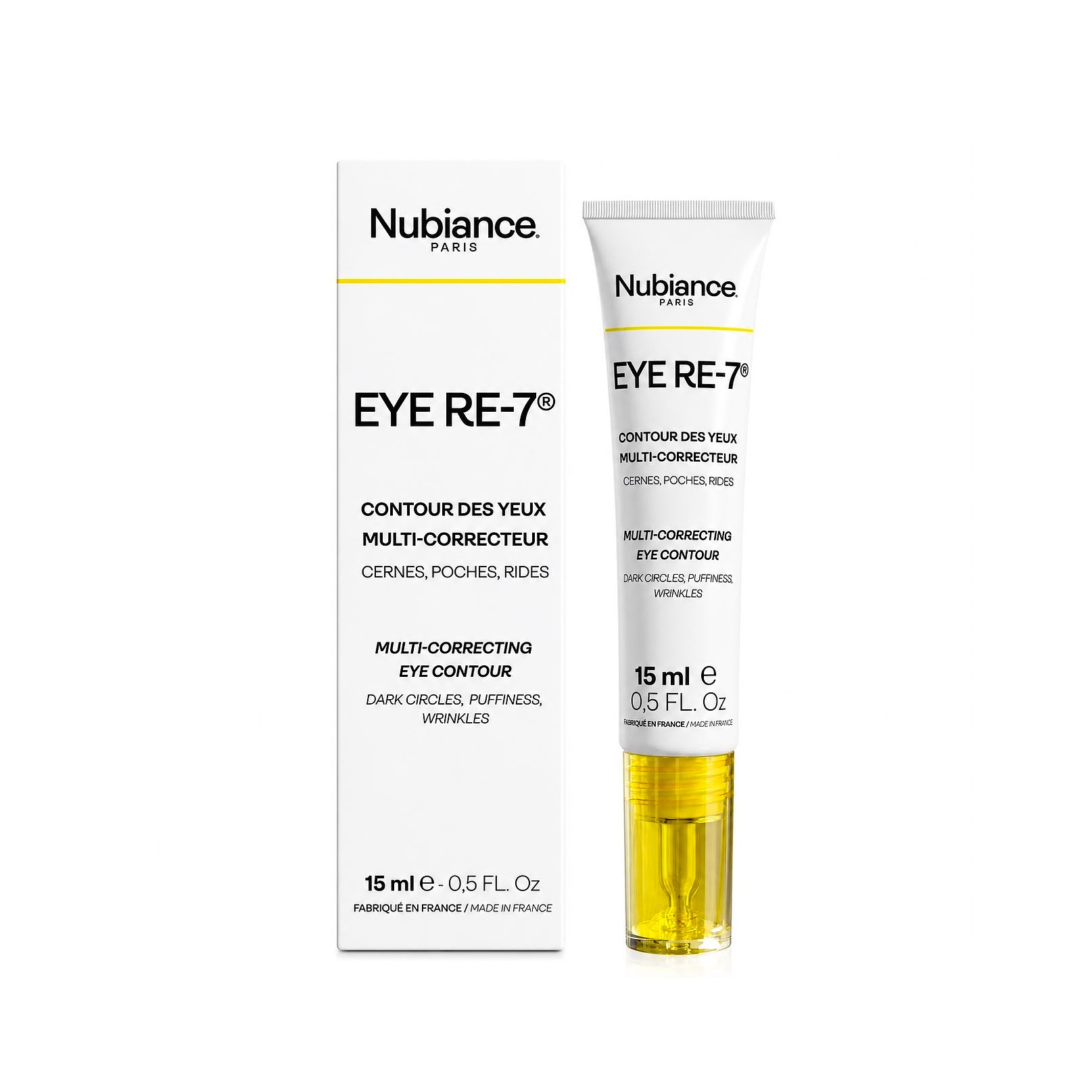 NUBIANCE EYE RE-7 Multi-Correcting Eye Contour 15ml نوبيانس كريم لمكافحة البقع الداكنة ويُخفف انتفاخات تحت العين