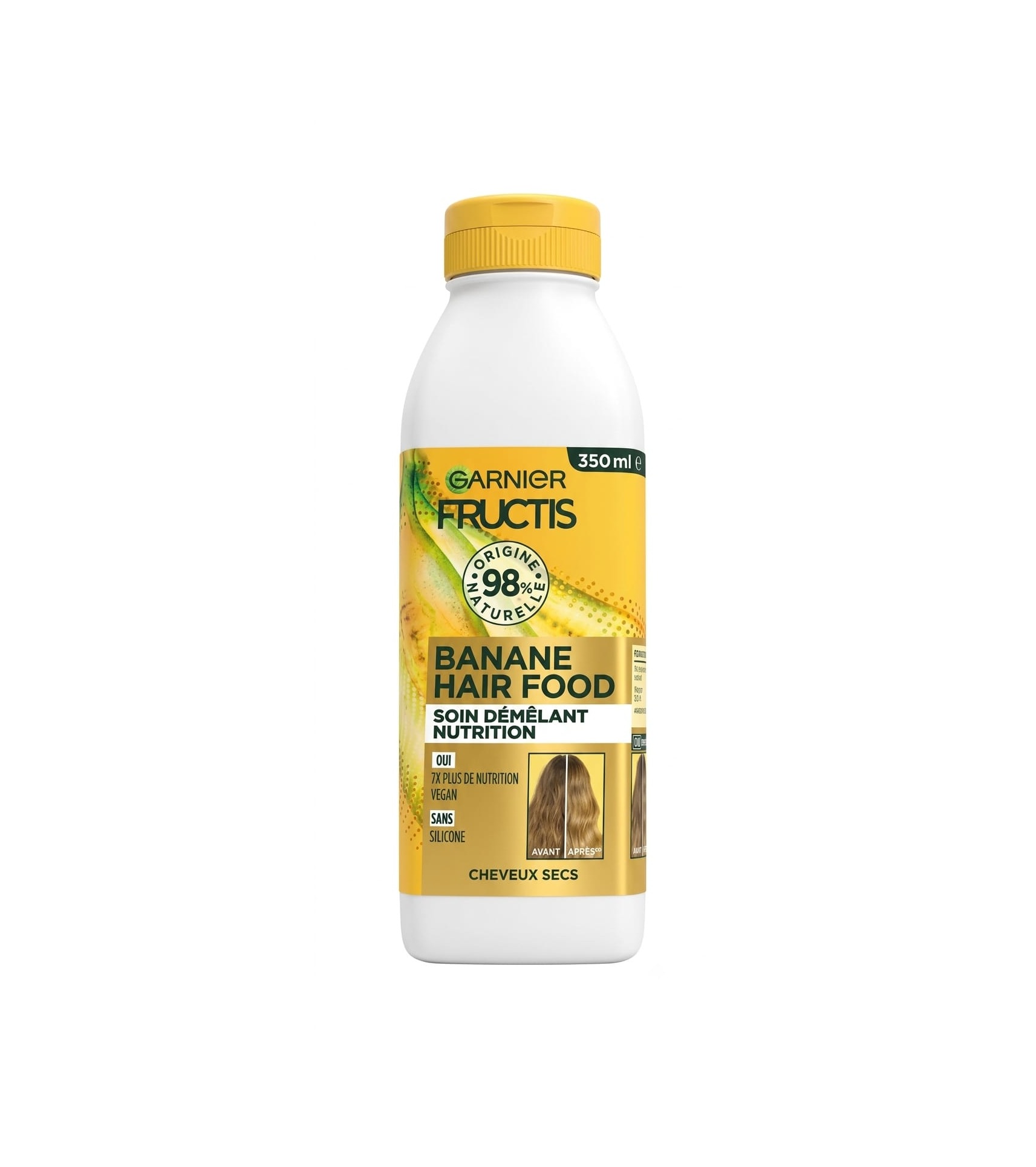 GARNIER FRUCTIS Banane Hair Food 350ml غارنييه بلسم مغذي برائحة الموز يغذي الشعر الجاف بعمق ليكون ناعماً ولامعاً
