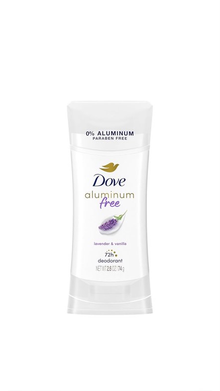 DOVE ALUMINUM FREE LAVENDER & VANILLA DEODORANT 74G دوف مزيل تعرق ستك خالي من الألومنيوم برائحة الفانيليا واللافندر