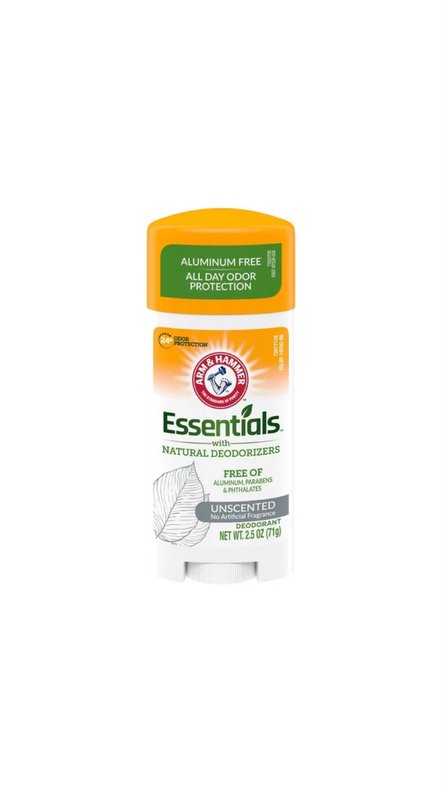 ARM & HAMMER ESSENTIALS UNSCENTED DEODORANT 71g آرم أند هامر مزيل تعرق ستك خالي من العطور