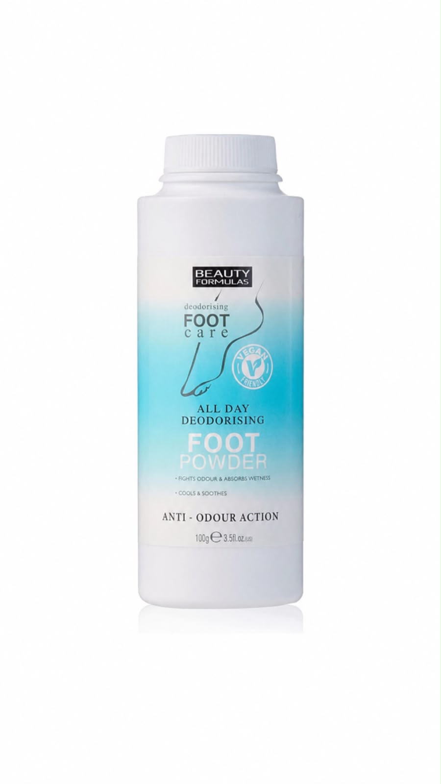 BEAUTY FORMULAS ALL DAY DEODORISING FOOT POWDER 100g بيوتي فورميولاز بودرة للقدمين
