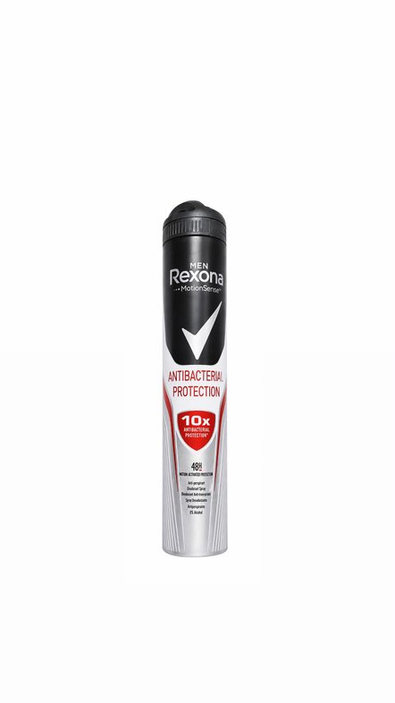 REXONA MEN ANTIBACTERIAL PROTECTION 10X DEODORANT SPRAY ريكوسنا سبراي مضاد للتعرق للرجال