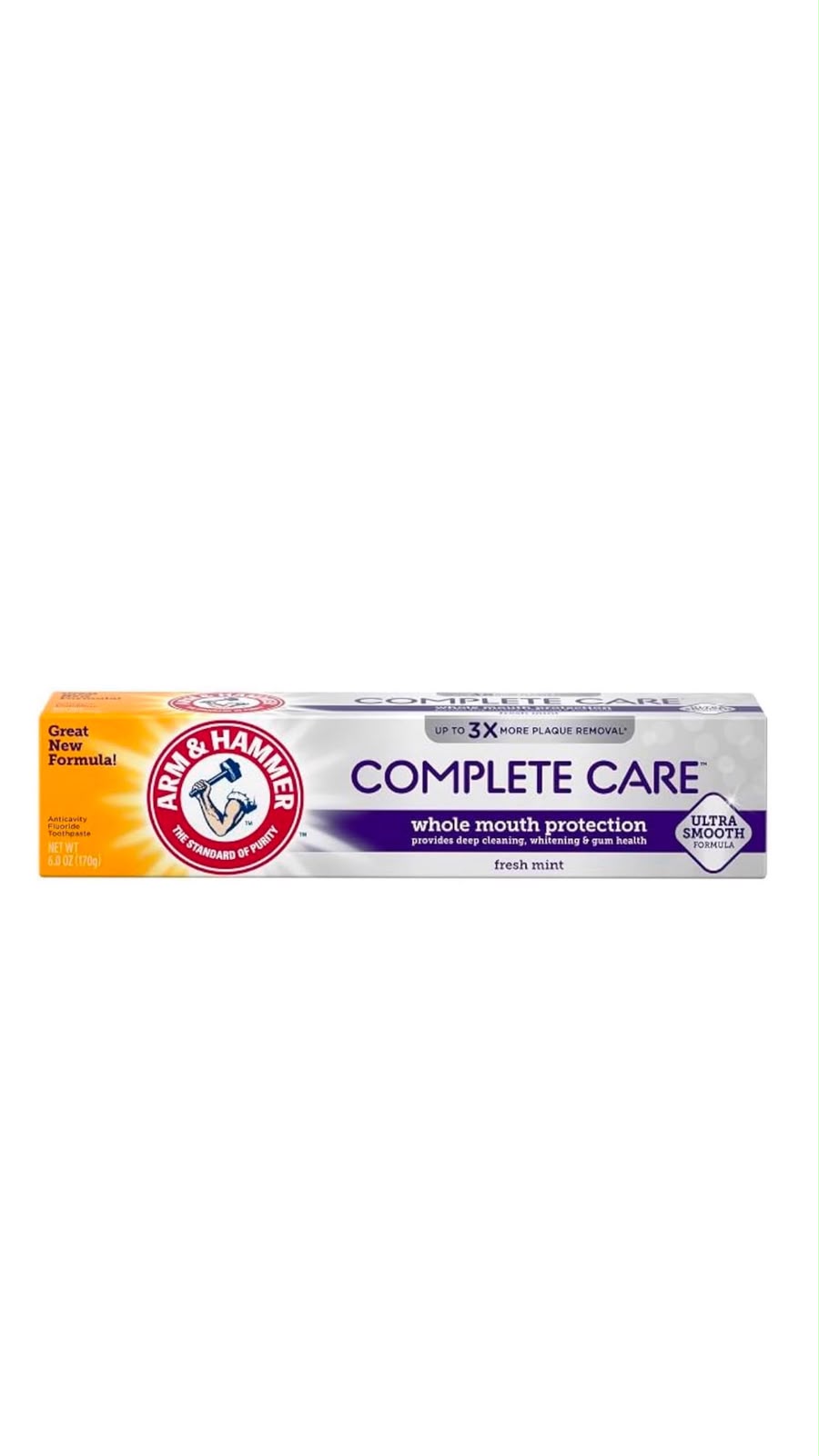 ARM & HAMMER COMPLETE CARE TOOTHPASTE 170G آرم أند هامر معجون أسنان للعناية الكاملة بالفم