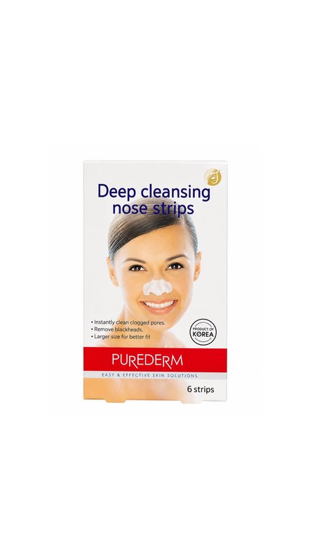 PUREDERM DEEP CLEANSING NOSE STRIPS (6 STRIPS) بيورديرم شرائط لتنظيف الأنف