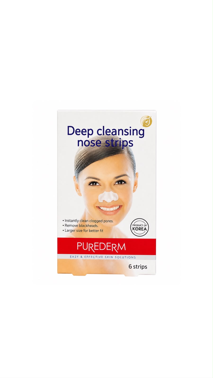 PUREDERM DEEP CLEANSING NOSE STRIPS (6 STRIPS) بيورديرم شرائط لتنظيف الأنف