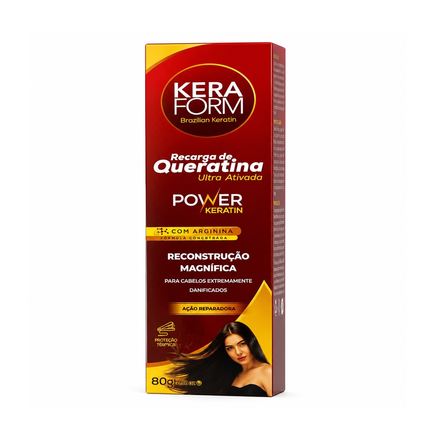 SKAFE KERAFORM Brazilian Power Keratin Ultra Ativada Com Arginina Reconstrucao Magnifica 80g كيرافورم معالج شعر يعيد بناء الالياف التالفة و يقلل التجعد