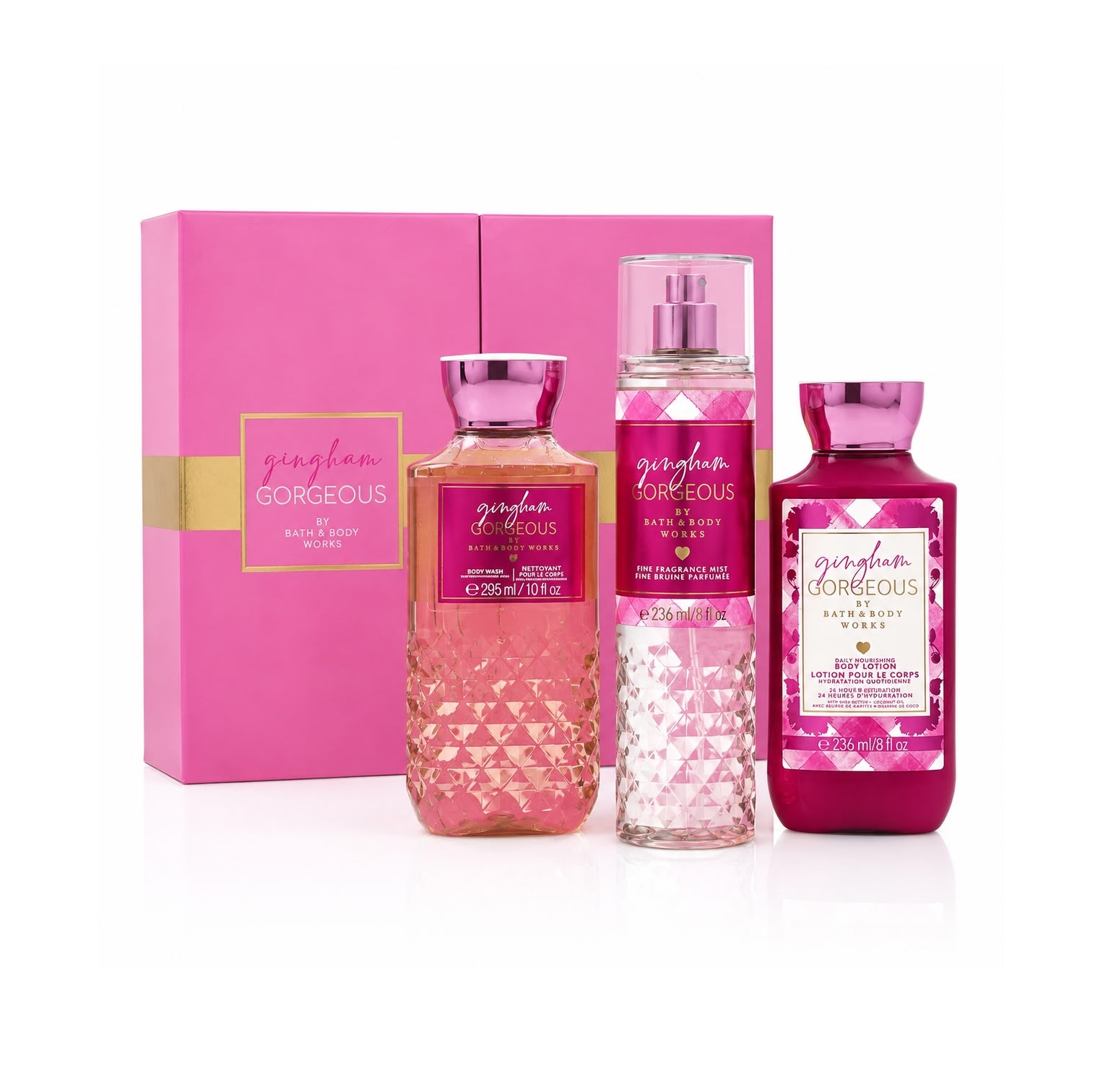 BATH & BODY WORKS Gingham Gorgeous Body Care Gift Set (3-piece) باث اند بودي وركس مجموعة العناية بالجسم