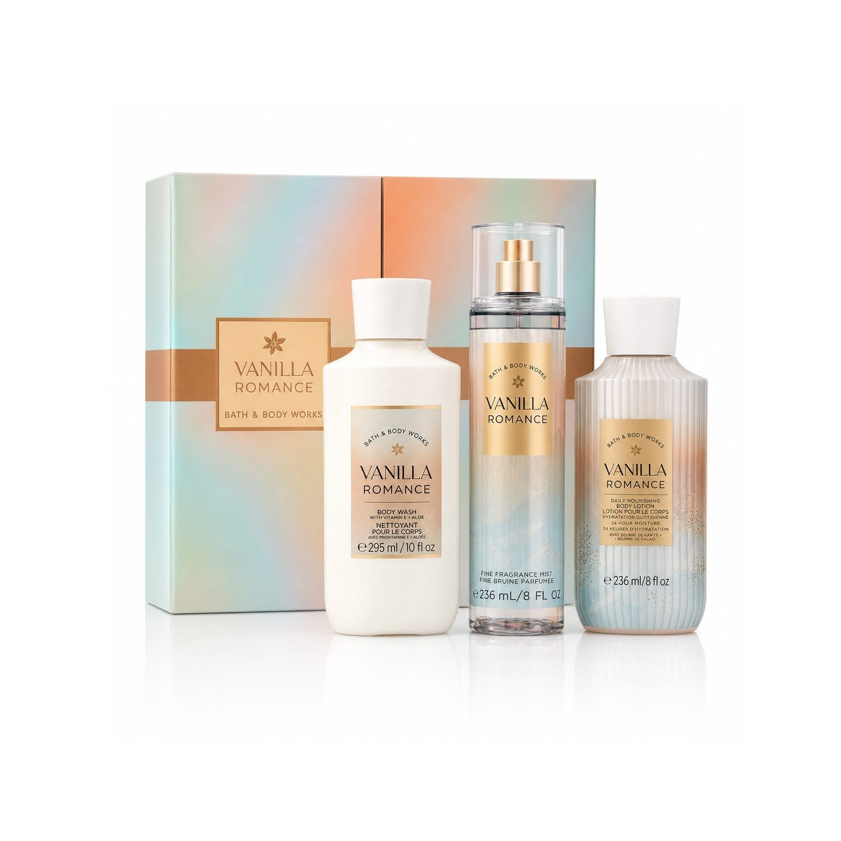 BATH & BODY WORKS Vanilla Romance Body Care Gift Set (3-piece) باث اند بودي وركس مجموعة العناية بالجسم