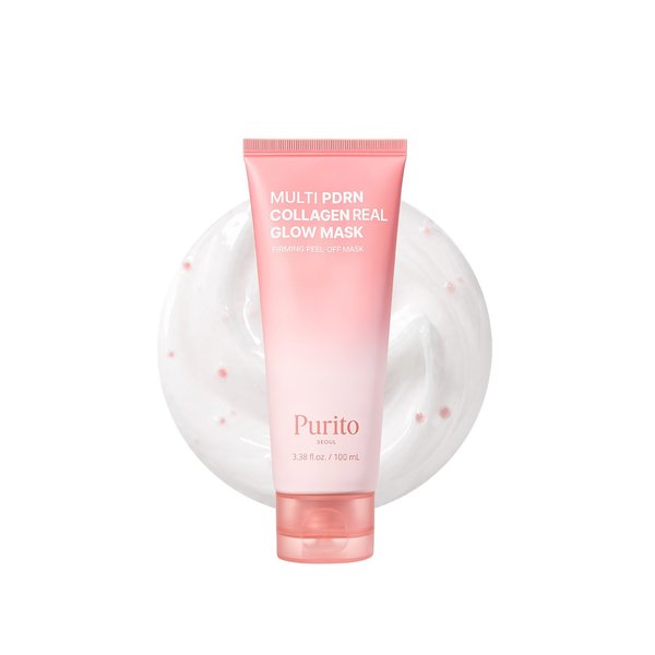 PURITO MULTI PDRN COLLAGEN REAL GLOW MASK 100ml  بوريتو ماسك الكولاجين يقشر البشرة ويمنحها اشراقة