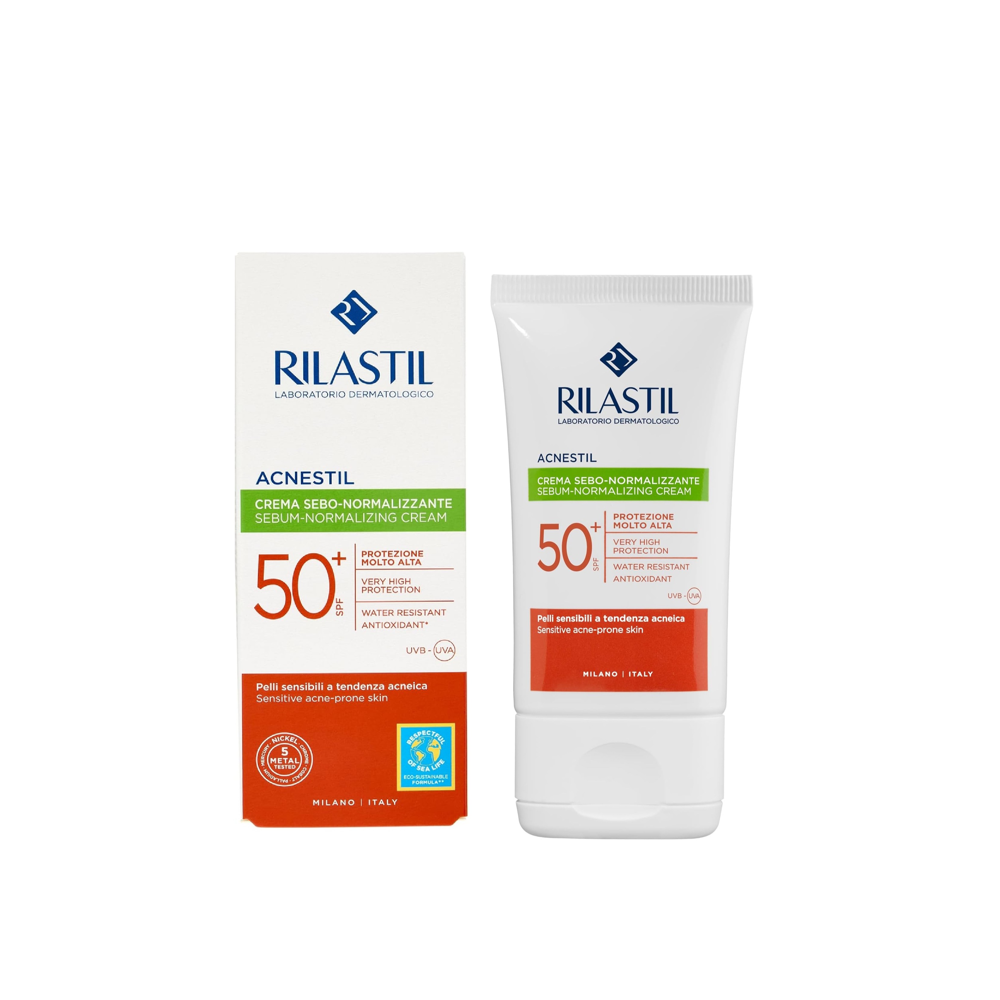 RILASTIL ACNESTIL SEBUM-NORMALIZING CREAM 40ml ريلاستيل واقي شمس منظم لإفراز الزيوت