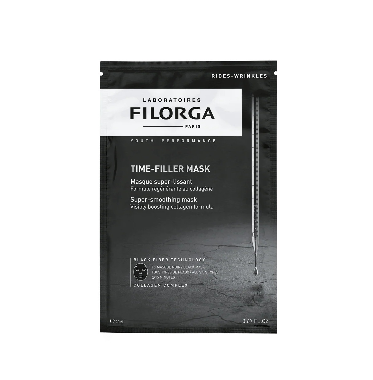 FILORGA LABORATOIRES TIME-FILLER MASK Collagen smoothing sheet mask (1 PC / 20ml)  فيلورغا ماسك ورقي مضاد لعلامات التقدم في السن يمنح البشرة مظهرًا أكثر امتلاءً وحيوية  