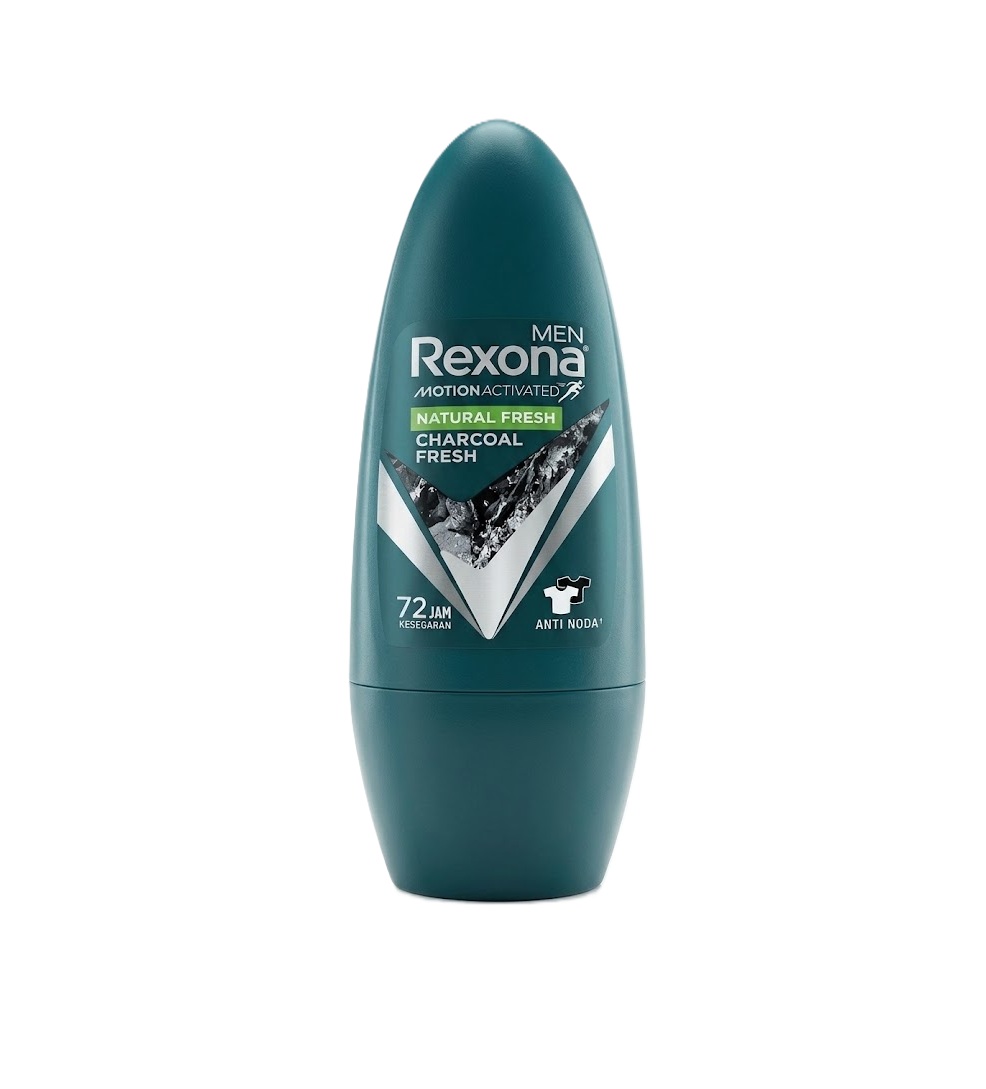 REXONA Natural Fresh Charcoal Fresh Roll-On Deodorant 72h ريكسونا مزيل عرق يضمن لكِ انتعاشًا يدوم 72 ساعة