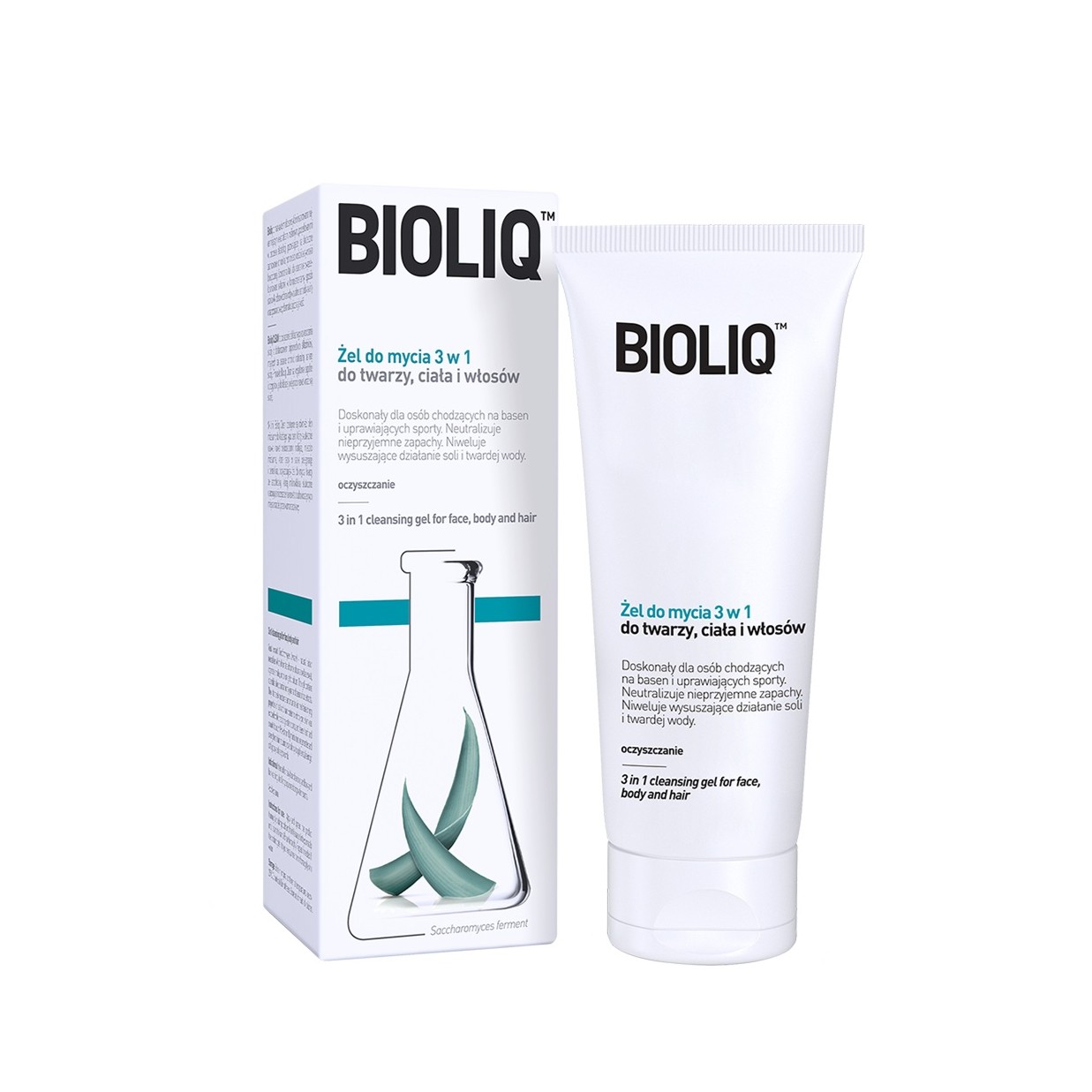 BIOLIQ 3 in1 Cleansing Gel for Face, Body and Hair 180ml بايوليك غسول مرطب ومنعم مناسب للبشرة والجسم والشعر