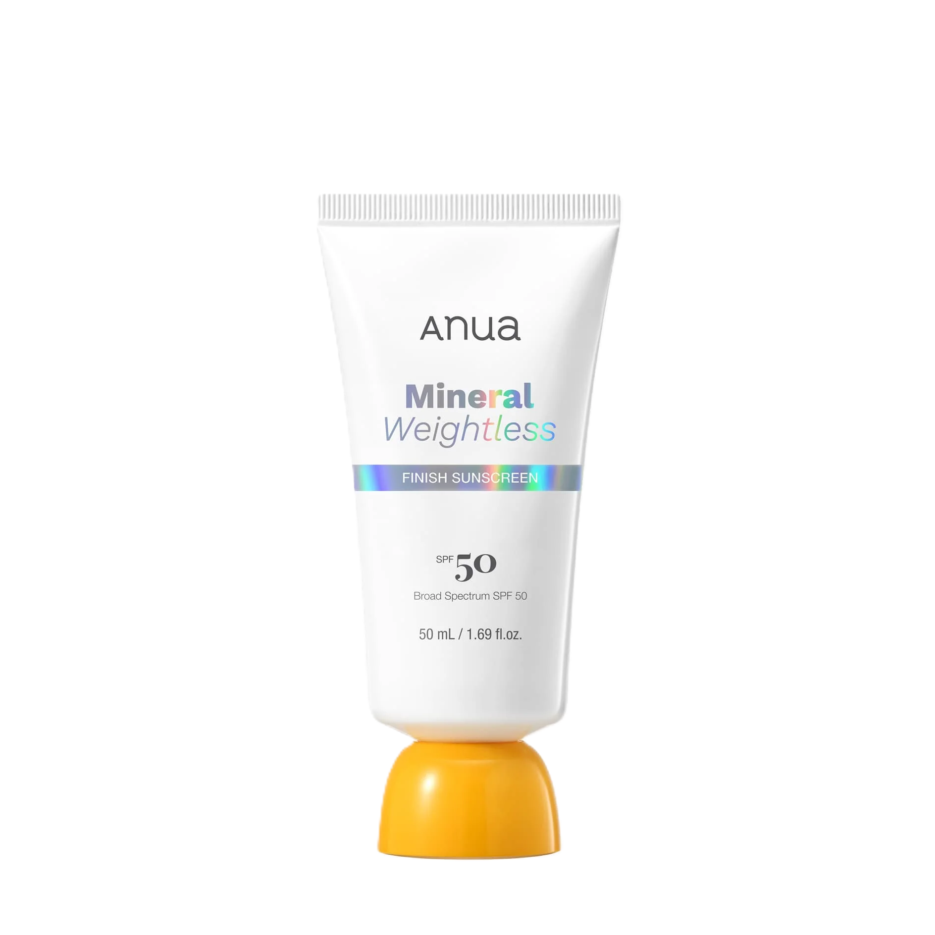 ANUA Mineral Weightless Finish Sunscreen SPF 50 50ml أنوا واقي شمس يرطب البشرة ويعمل كقاعدة ناعمة قبل المكياج