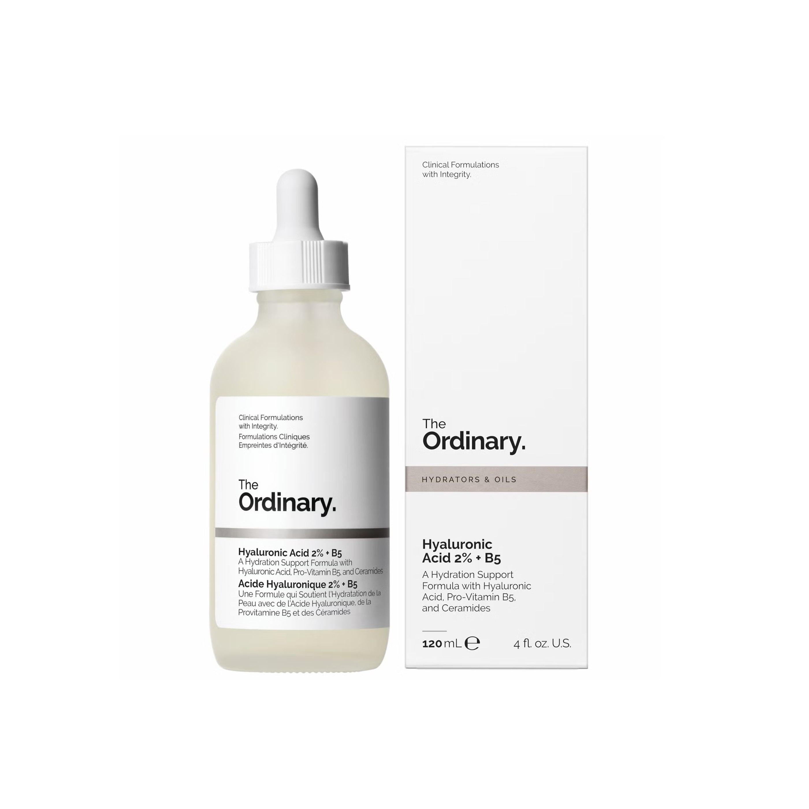 THE ORDINARY Hyaluronic Acid 2% + B5 120ml ذا اوردينري سيروم حمض الهيالورونيك والفيتامين B5 ينعم ويعزز نضارة وإشراقًة البشرة