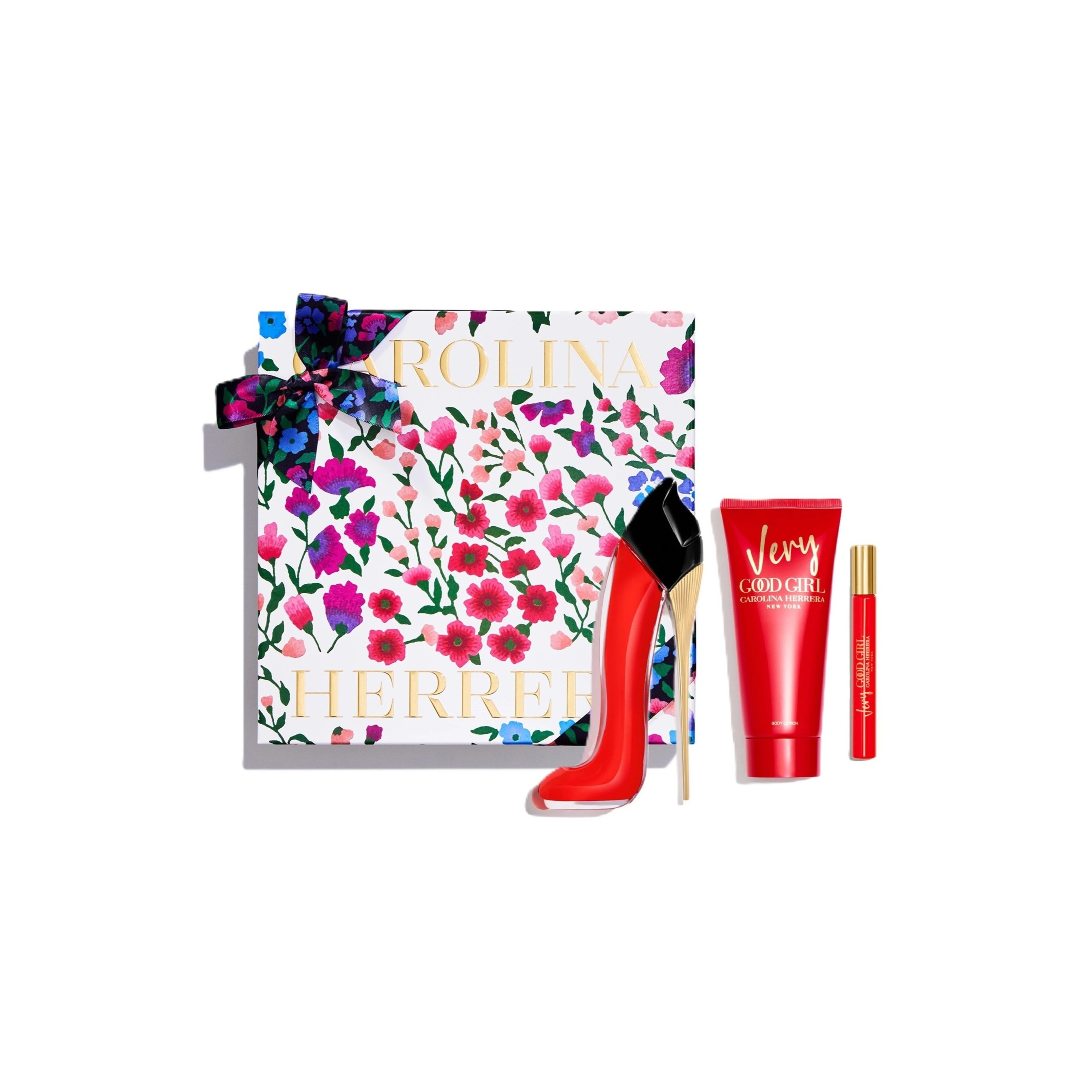 CAROLINA HERRERA Very Good Girl Eau De Parfum Gift Set for Women (80 ml + 10ml + Body Lotion 100ml)  كارولين هيريرا مجموعة هدايا للنساء