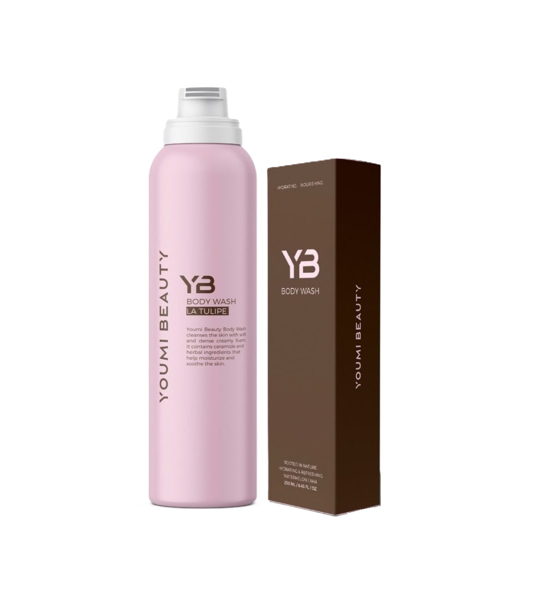 YOUMI BEAUTY Hydrating Nourishing Body Wash 250ml يومي بيوتي غسول الجسم نباتي ينظف البشرة بلطف ويرطبها