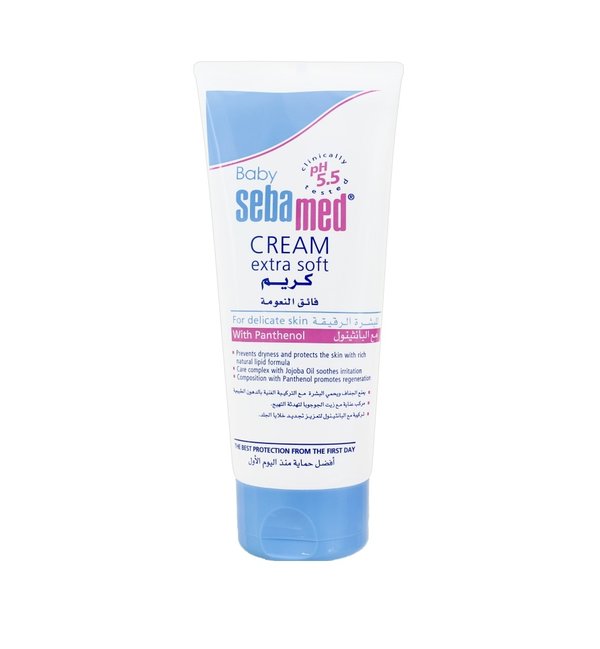 SEBAMED Cream Extra Soft With Panthenol 200ml سيباميد كريم مرطب لبشرة الاطفال الحساسة و يهدئ جفاف البشرة 