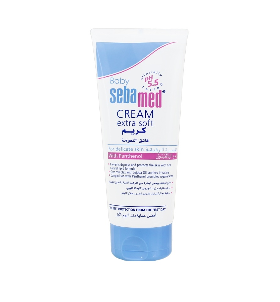 SEBAMED Cream Extra Soft With Panthenol 200ml سيباميد كريم مرطب لبشرة الاطفال الحساسة و يهدئ جفاف البشرة