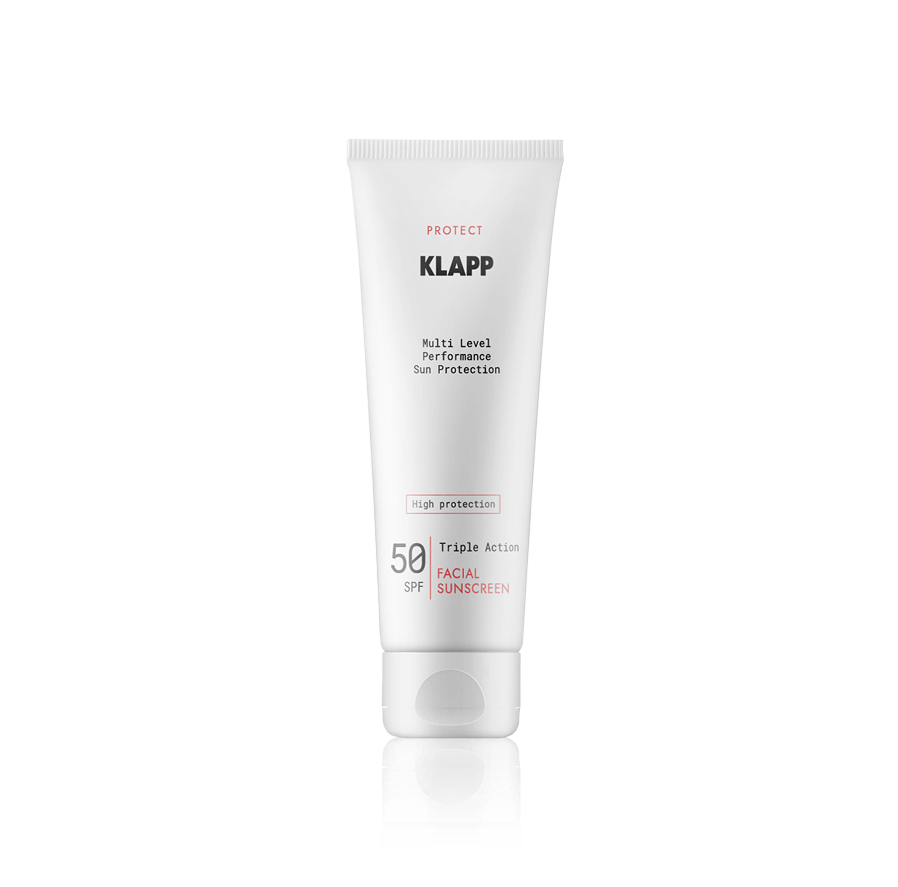 KLAPP Multi Level Performance Triple Action Facial Sunscreen 50ml كلاب واقي من اشعة الشمس ثلاثي المفعول للوجه، بعامل حماية