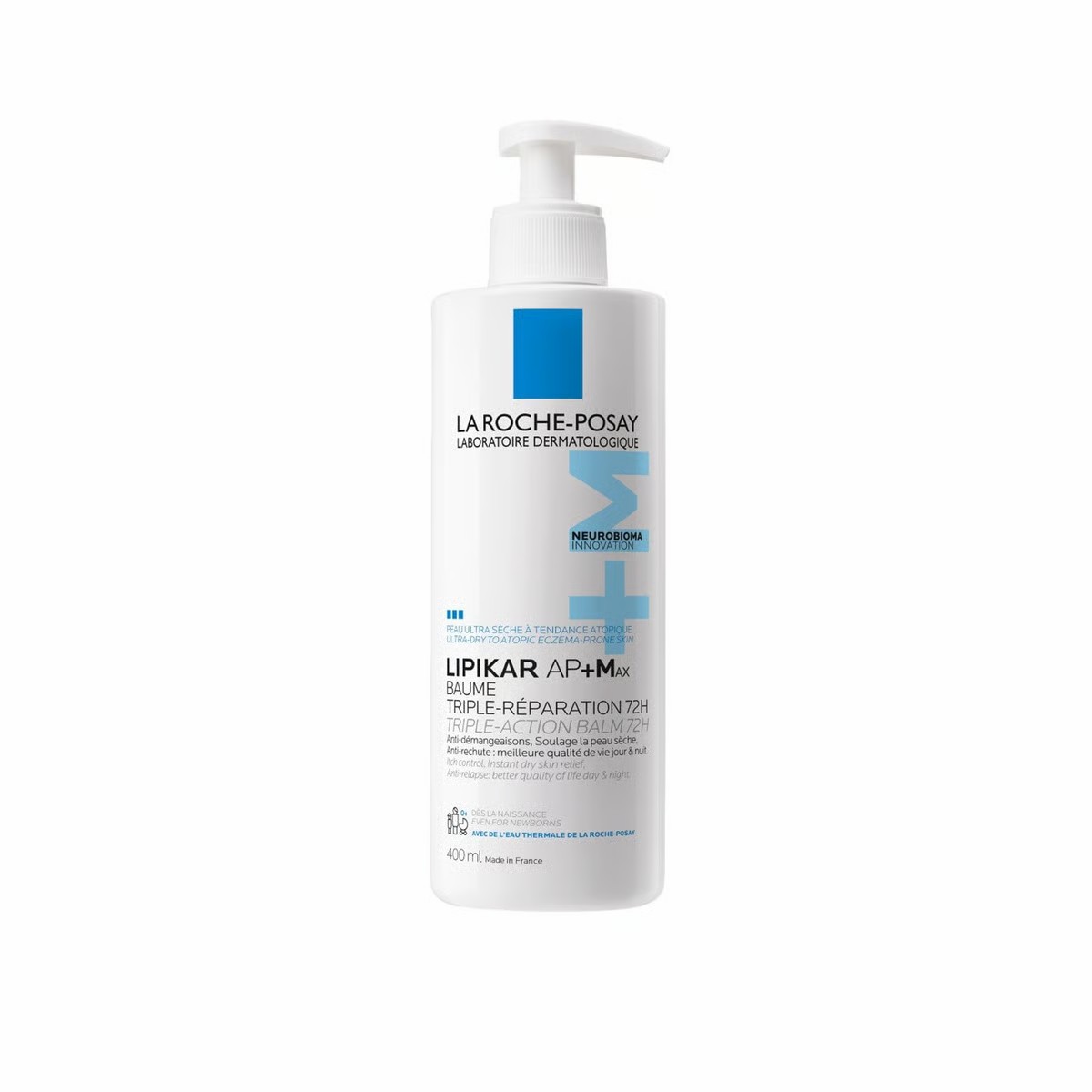 LA ROCHE-POSAY lipikar ap max baume triple réparation Body Cream 72h 400ml لاروش بلسم يرطب البشرة الجافة ويخفف الحكة 