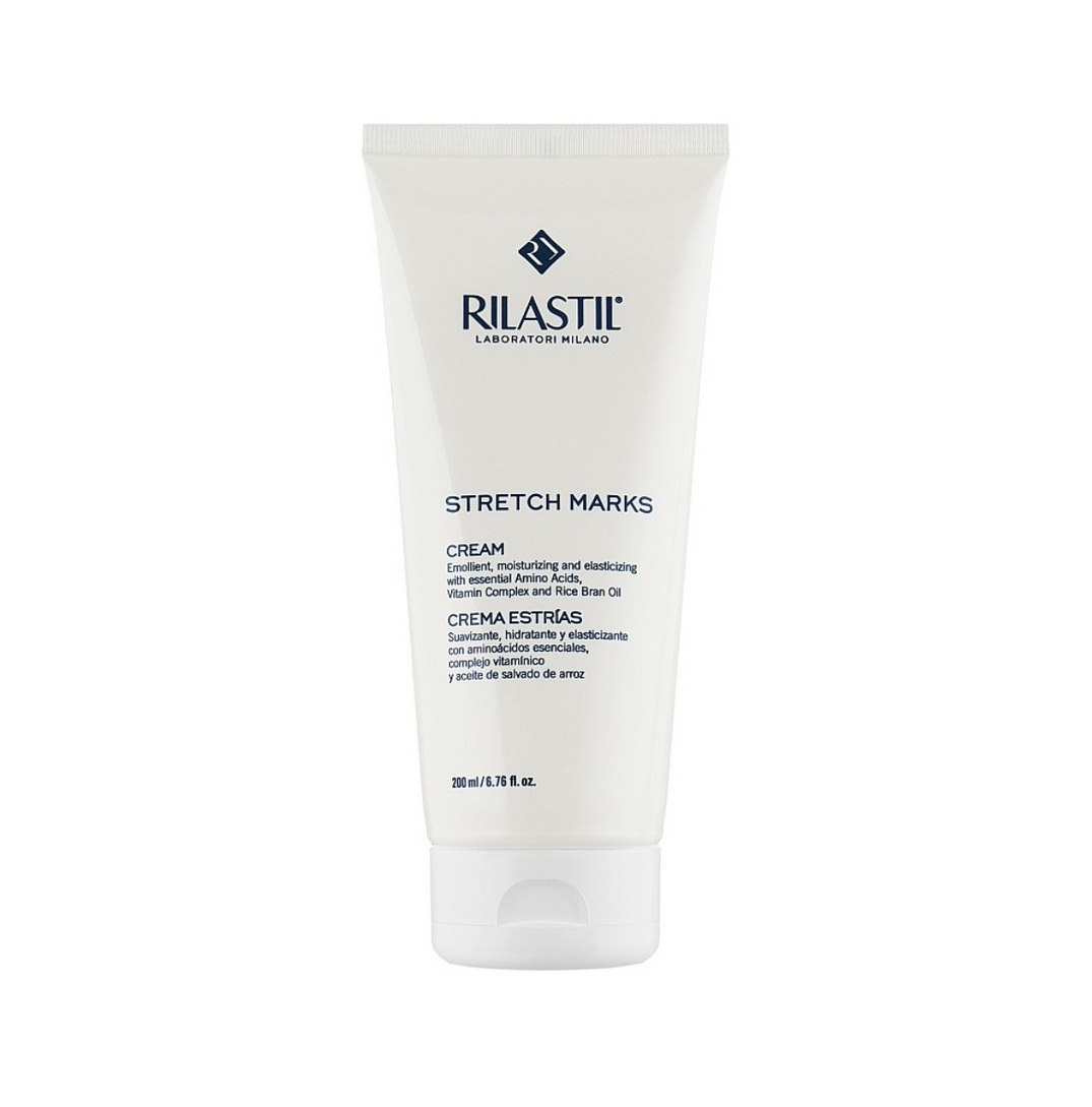 RILASTIL Stretch Marks Cream 200ml ريلاستل كريم مضاد لتمدد الجلد بعد الحمل, يعزز مرونة البشرة، ويرطبها