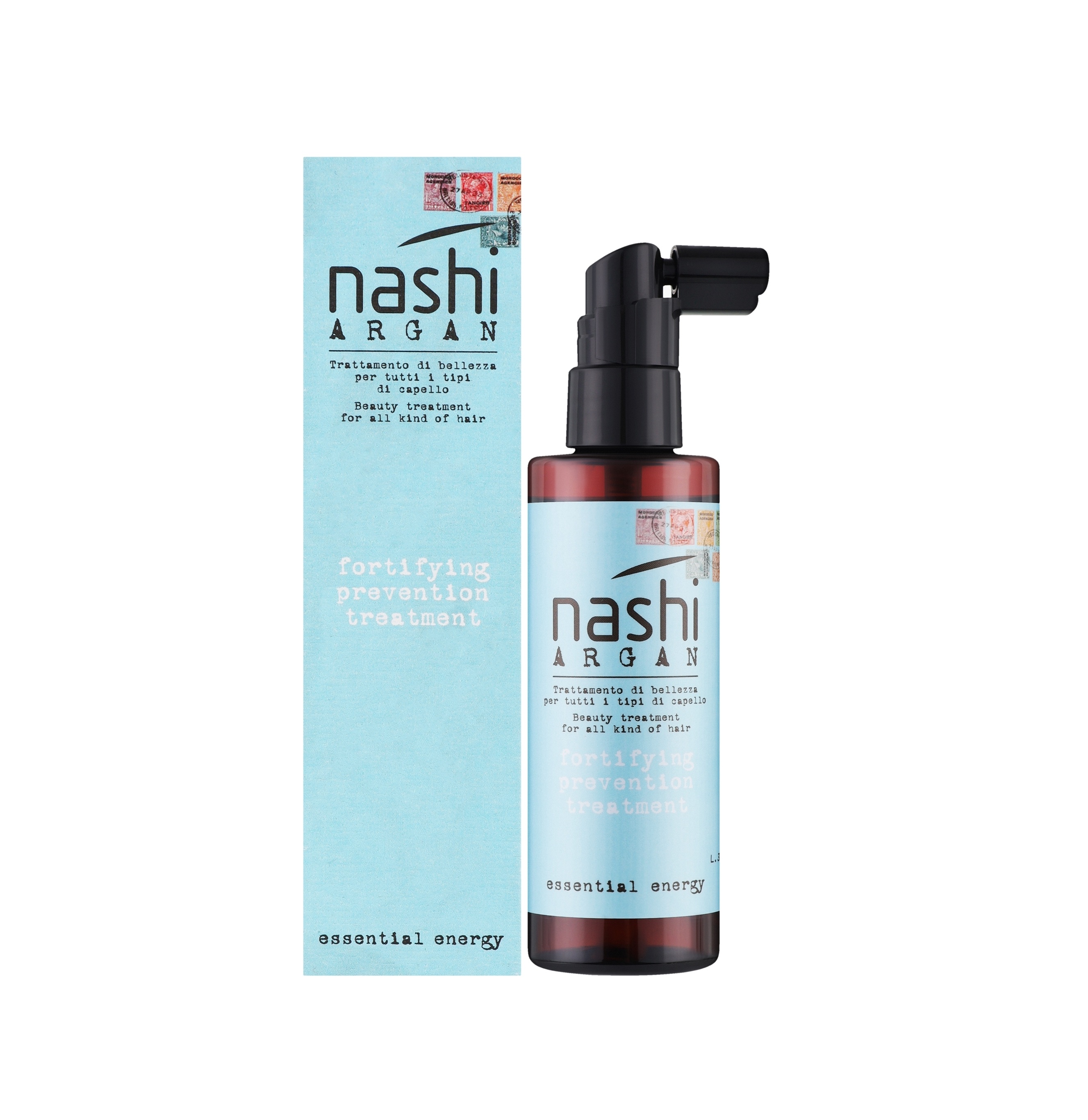 NASHI ARGAN Essential Energizing Fortifying Prevention Treatment 100ml ناشي أرجان معالج شعر يقوي الشعر ويحميه من التقصف والتساقط