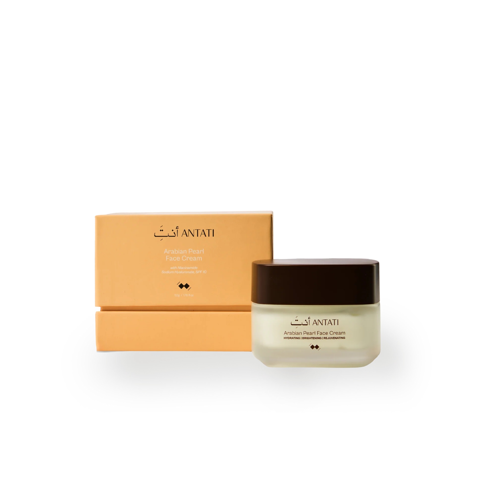 ANTATI Arabian Pearl Face cream 50g  أنتِ كريم النياسيناميد وحمض الهيالورونيك يرطب بعمق وينقي ويوحد لون البشرة