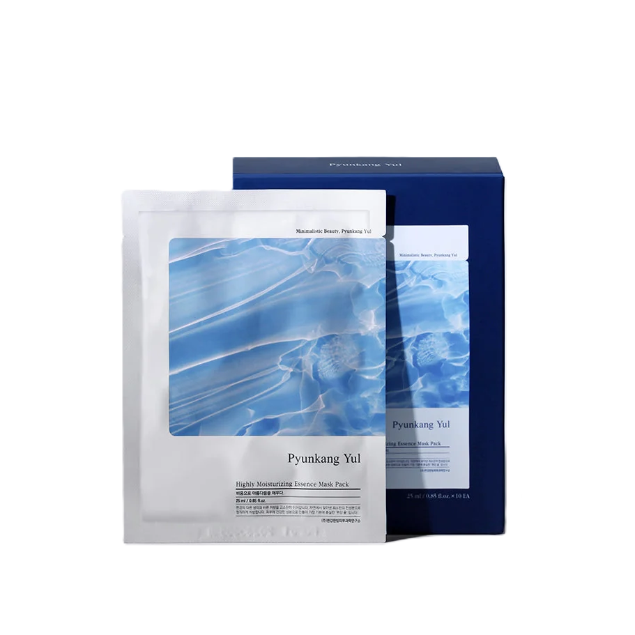 PYUNKANG YUL Highly Moisturizing Essence Mask Pack (25ml x 10ea)  بيون كانغ يول مساك ورقي يرطب ويغذي البشرة التي تعاني من الجفاف