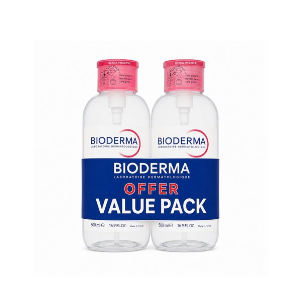 BIODERMA Sensibio H2O The Original Micellar Water 500ml 1+1 Special Offer بايوديرما  مزيل مكياج للبشره بعرض خاص